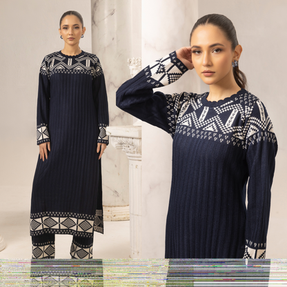 UMS-35 Simrans Azuel 2.0 Knit Wear Co-Ords Set | Modest Fashion | Winter Wear