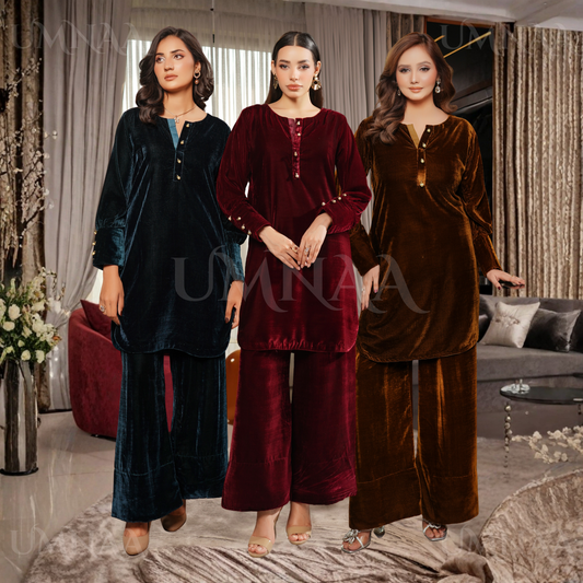 UMS-44 Coco by Simrans Velvet Co-Ords set | Ready to Wear | Asian Clothes