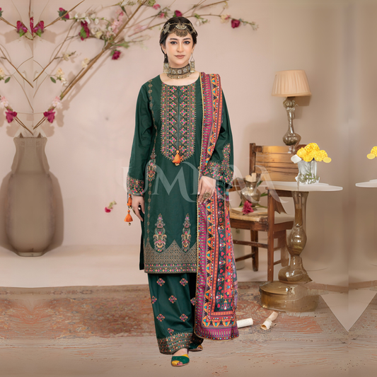 UA-109 Embroidered Linen Collection | Ready by Wear | Pakistani Dress Asian Clothes Umnaa