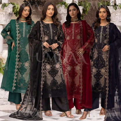 UMS-49 Maria B X Simrans Embroidered Organza Collection | Asian Clothes | Ready to Wea