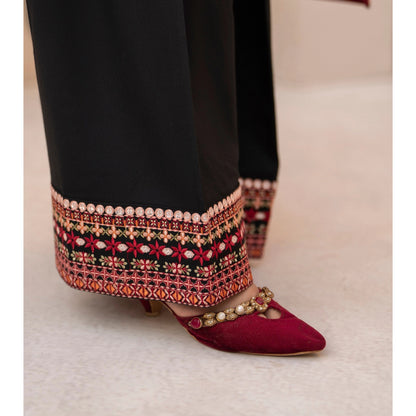 UA-174 Embroidered Slub Linen Mother Daughter Festive Collection by Umnaa