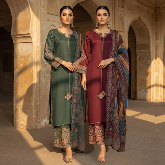 UA-178 Embroidered Cotton Festive Collection by Umnaa