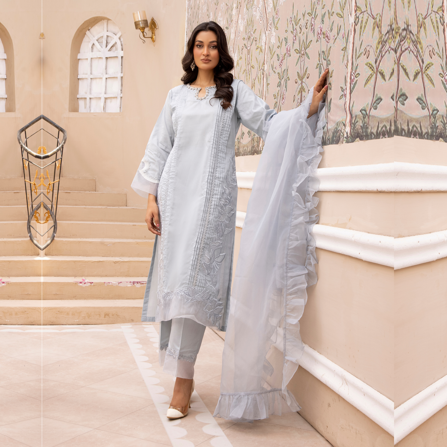 UMS-15 3 Pc Luxury Cambric Cotton by Simrans