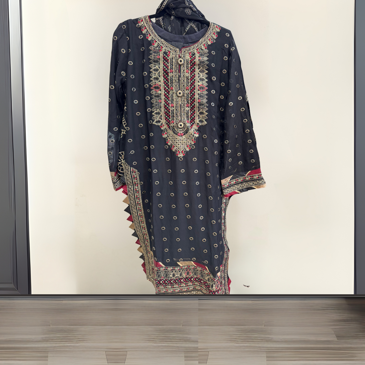 UA-107 Asim Jofa Inspired Luxury Chiffon Dess by UMNAA