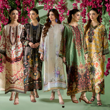 UAL-05 Printed Silk Kaftan Style Co-Ord Set Loose fit Casual Wear | Ethnic wear | ALLY'S