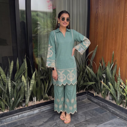 UA-233 Embroidered Lawn 2 Pc Co-Ord Set Summer Wear by Umnaa