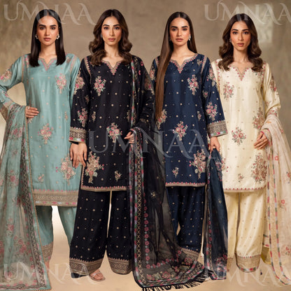 UA-262 Embroidered Farshi Shalwar Luxury Pakistani Dress by Umnaa