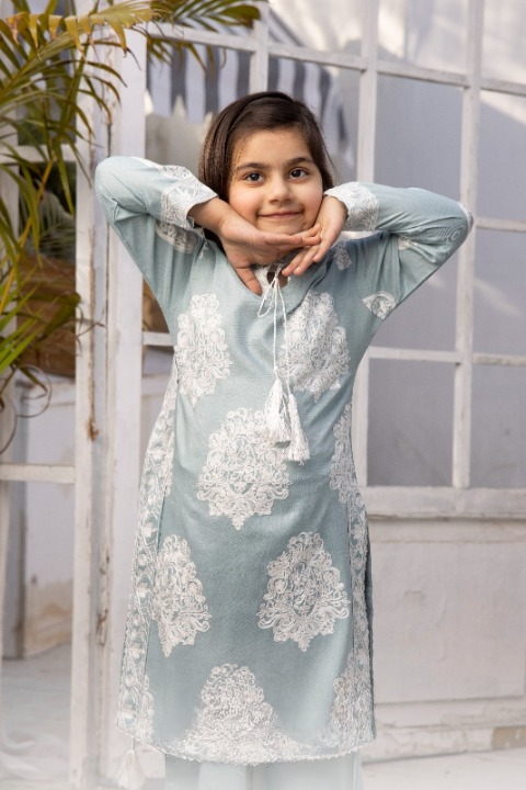 Mother & Daughter 3 PIECE EMBROIDERED LINEN COLLECTION BY SIMRANS