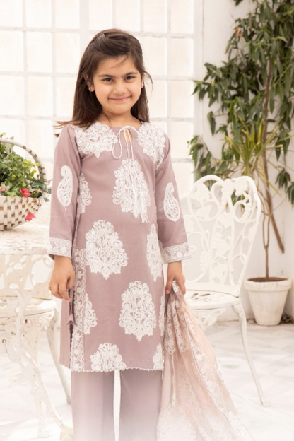 Mother & Daughter 3 PIECE EMBROIDERED LINEN COLLECTION BY SIMRANS