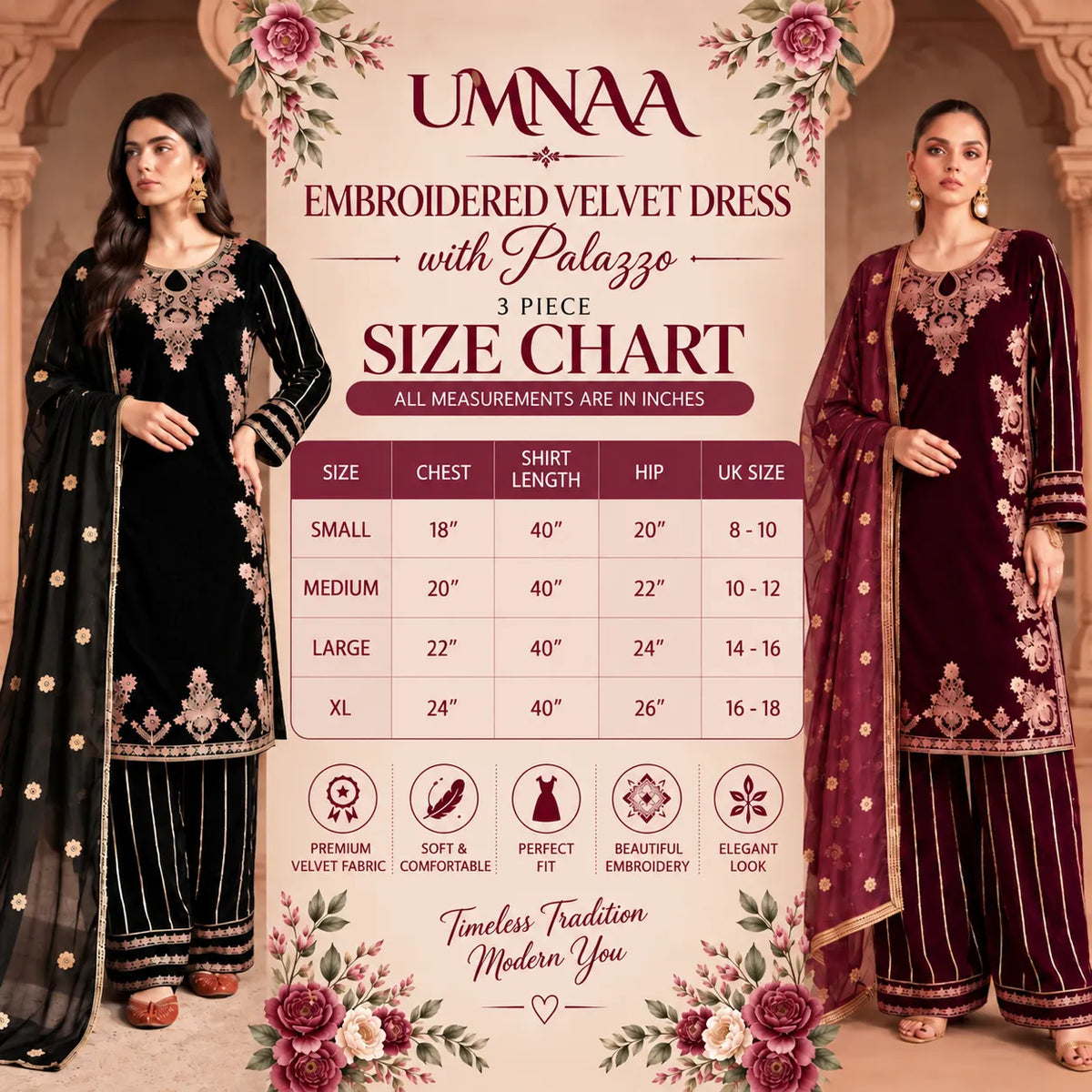UA-293 Embroidered Luxury Velvet Collection | Umnaa