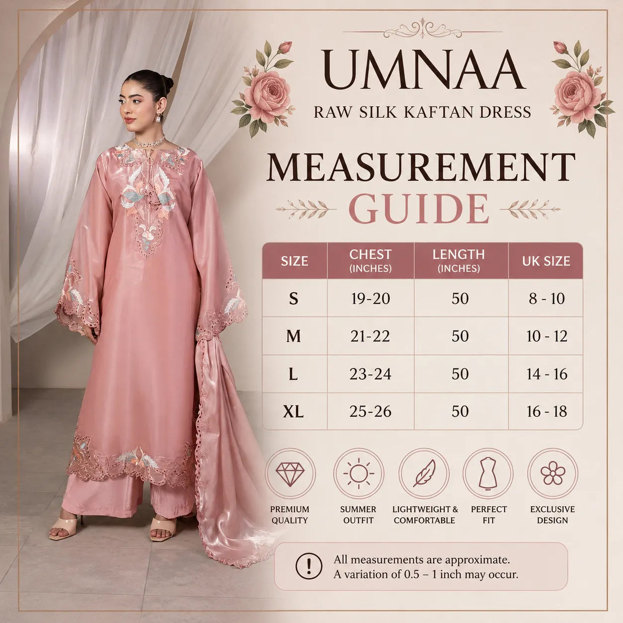 UA-203 Embroidered Festive kaftan Silk Collection by Umnaa | Pakistani Trendy Kaftan Asian Clothing