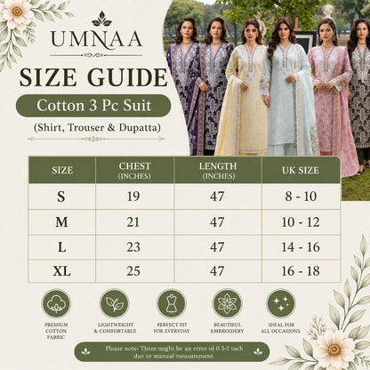 UA-250 Embroidered Cambric Cotton Collection by Umnaa