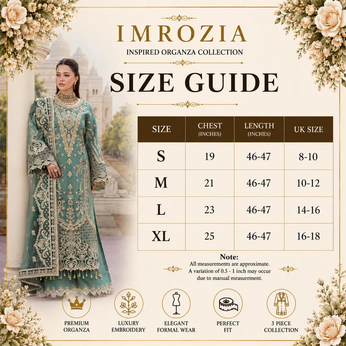 UA-309 Imrozia Inspired Organza Collection | Umnaa