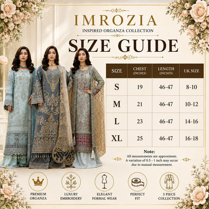 UA-271 Imrozia Inspired Luxury Organza Collection | Umnaa
