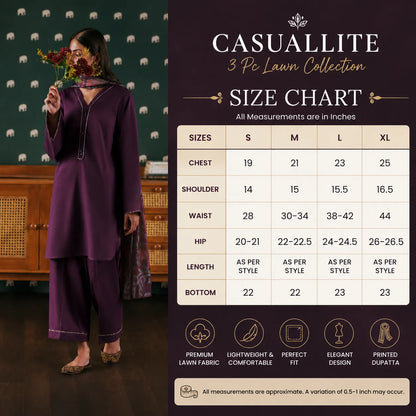 UCA-45 "Azzurra" Embroidered Lawn Collection by Casuallite | Ready to Wear Pakistani Asian clothes
