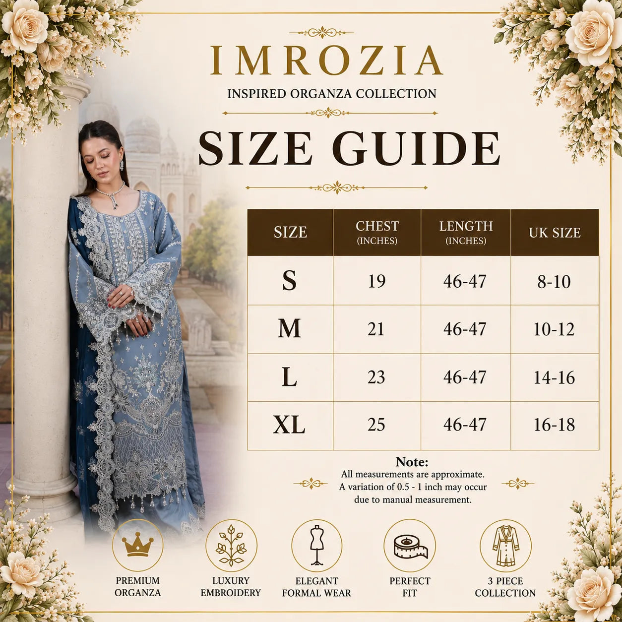 UA-291 Imrozia Inspired Organza Collection | Umnaa