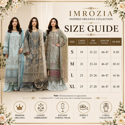 UA-271 Imrozia Inspired Luxury Organza Collection | Umnaa