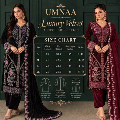 UA-314 Embroidered Luxury Velvet Collection | Umnaa