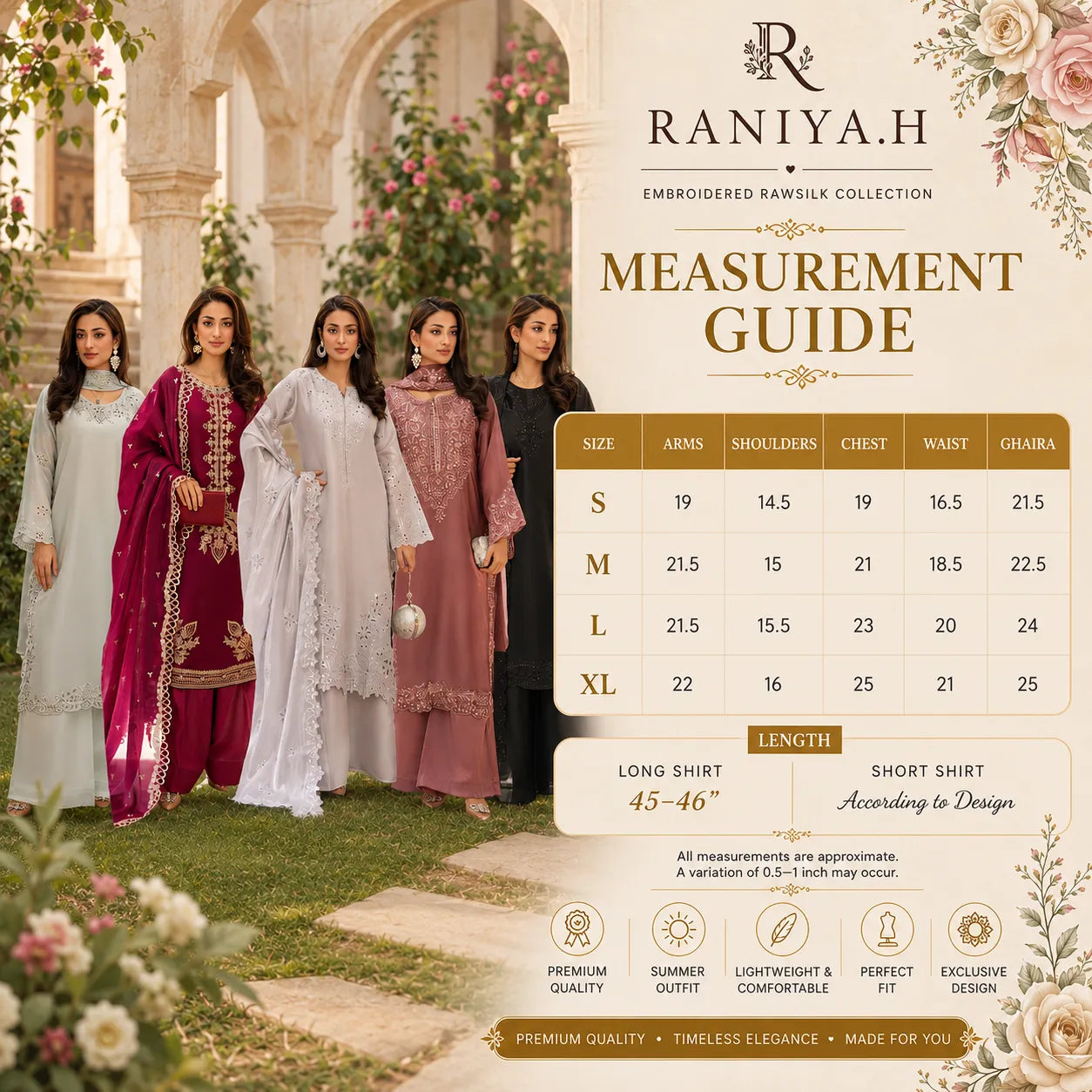 RA-36 Embroidered Sheesha Silk 3 Piece Suit | Premium Embroidered Silk Dress with Dupatta | Women's Party & Festive Wear