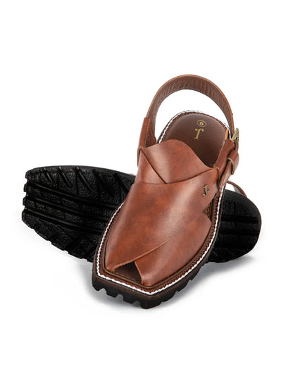 MAROON MEN PESHAWARI CHAPPAL BY J.