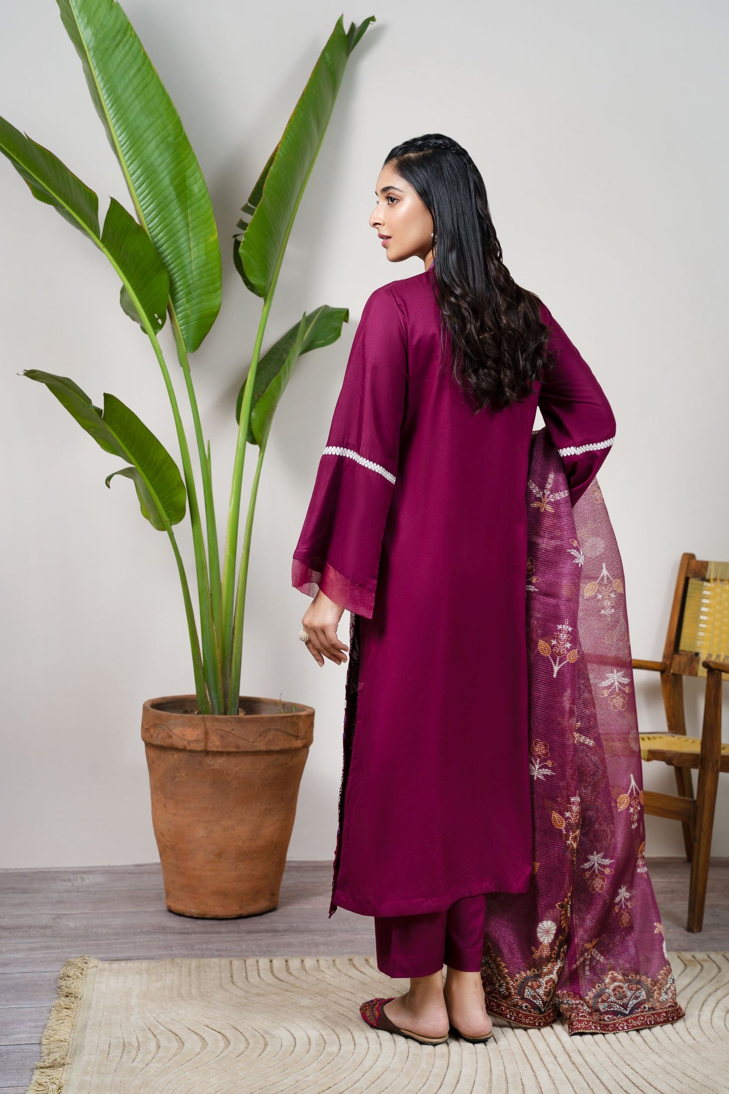 Magenta Embroidered 3 Piece | Dress | Raniya.H